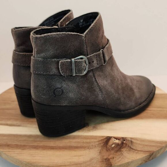 Børn Born ADIA Gray Womens Peltro Distressed Booties Size 6.5 M - Picture 5 of 12